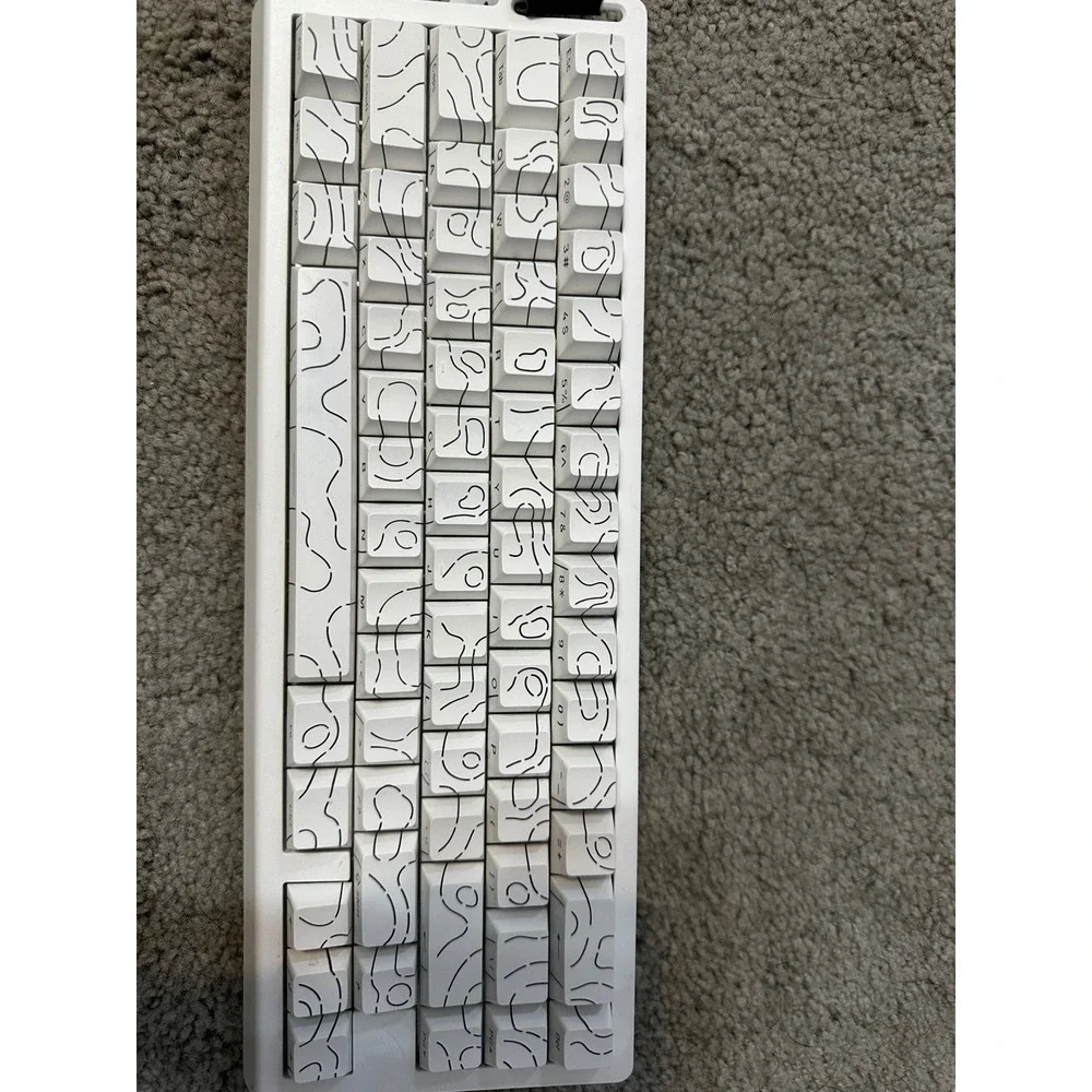 Attack Shark X68 HE RGB Wired Magnetic Switch Keyboard White Topographic 8000Hz